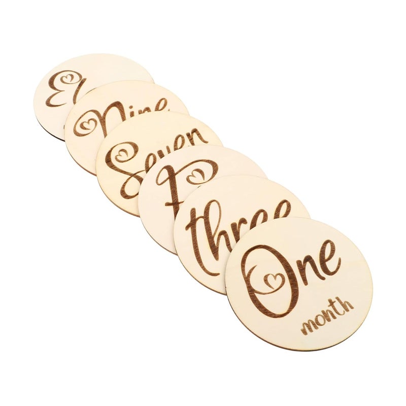 6Pcs Double Sided Milestone Cards Photo Props For Baby Monthly Photography Keepsake - Image 1